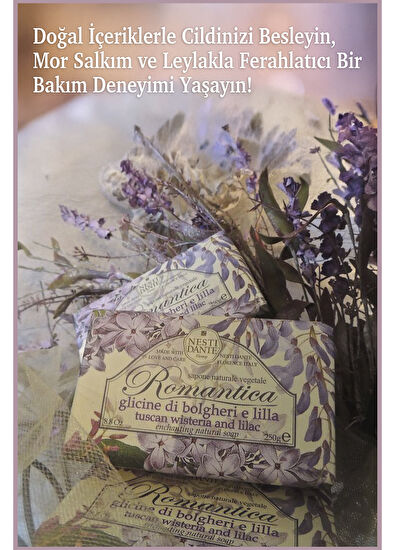 Nesti Dante Romantica Tuscan Wisteria and Lilac Mor Salkım ve Leylak Özlü Vegan Bakım Kalıp Sabun 250 gr - 5
