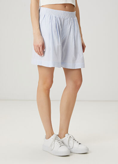 Beymen Club Blue Striped Shorts - 3