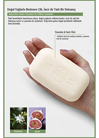 Nesti Dante With Love And Care Fico Della Signoria Yasemin ve İncir Özlü Sabun Vegan Cilt Bakım Sabunu 250 gr - 3