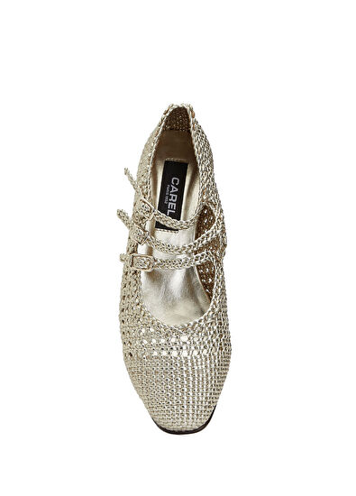 Carel Ariana Silver Women's Leather Ballet Flats - 4