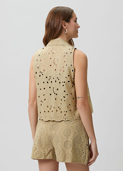 Beymen Club Beige Embroidered Shirt - 5