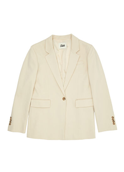 Beymen Club Bej Kelebek Yaka Elastanlı Spor Blazer - 7