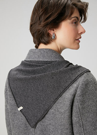 Beymen Club Anthracite Cashmere Blend Women's Shawl - 4