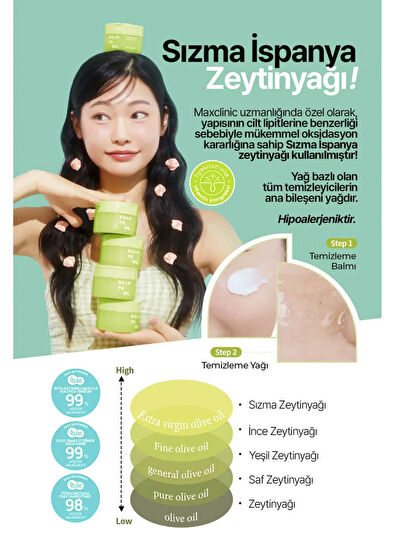 Maxclinic Hyaluron Vita Balm to Oil Makyaj ve Güneş Kremi Temizleme Balmı 90 ml - 4