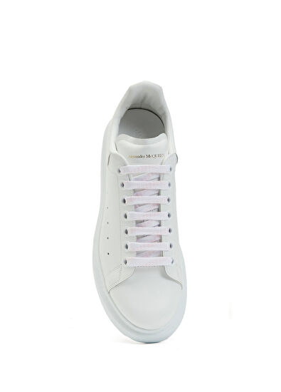McQueen Oversized Beyaz Kadın Deri Sneaker - 4