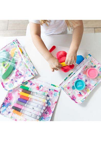 Bumkins Watercolor Transparent 3-Piece Baby Travel Bag Set - 5