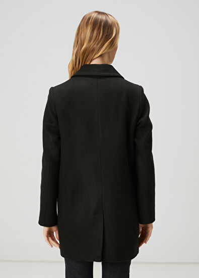 Beymen Club Black Double-Breasted Coat - 4