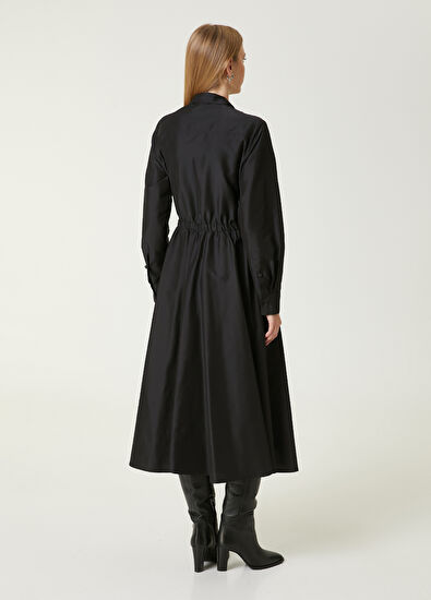 Beymen Club Siyah Midi Elbise - 6