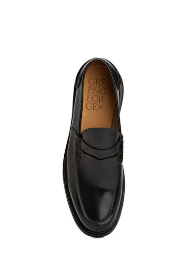 Green George Siyah Erkek Deri Loafer - 4