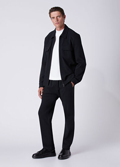 Beymen Club Siyah Diyagonal Dokulu Sweatshirt - 3