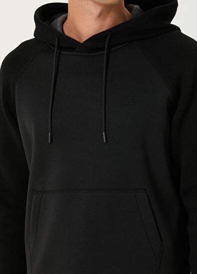 Beymen Club Siyah Kapüşonlu Garnili Kazak - 6