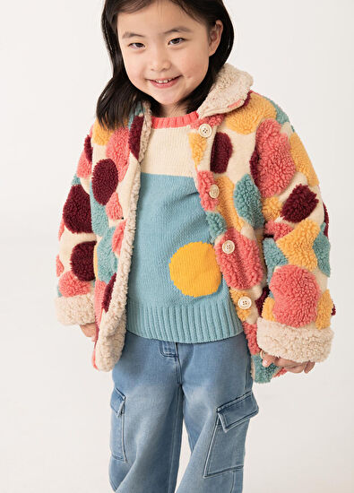 Boboli Patterned Girls' Coats - 3