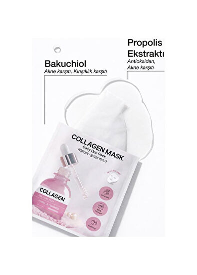 Dermal Kolajen Kuru ve Yorgun Ciltler İçin Nemlendirici ve Canlandırıcı Kore Maskesi 23 gr 5 Adet - 4