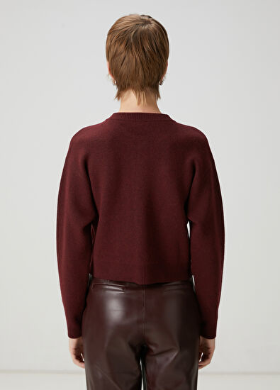 Beymen Club Burgundy Wool Cardigan - 4