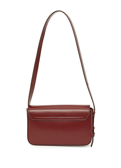 Beymen Club Burgundy Women's Leather Shoulder Bag - 4