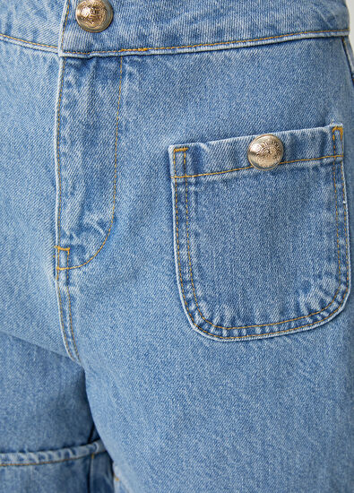 Beymen Club Mavi Denim Şort - 6