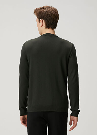 Beymen Club Khaki Logo Embroidered Sweater - 4