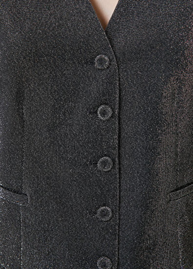 Beymen Club Gri Simli Yelek - 5