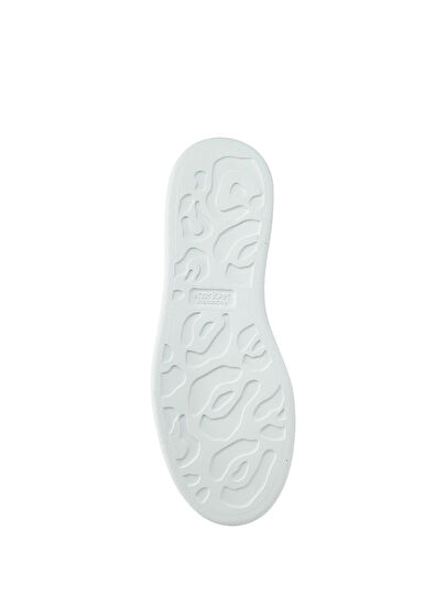 Oversized Beyaz Silver Kadın Deri Sneaker - Görsel 6