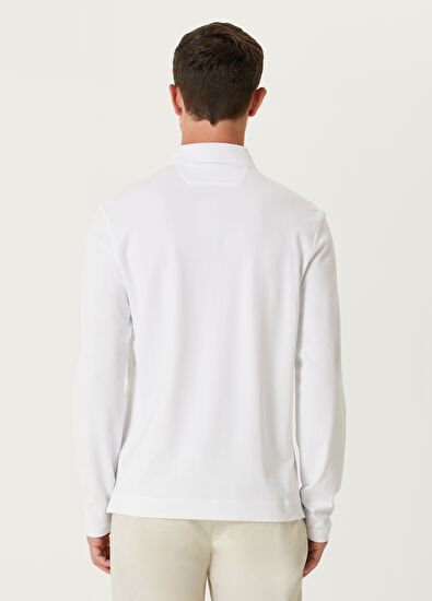 Comfort Fit Beyaz Polo Sweatshirt Beymen Club Comfort Fit Beyaz Polo Sweatshirt - 5