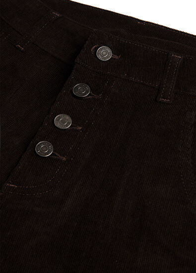 Bassigue Brown Velvet Women's Trousers - 4