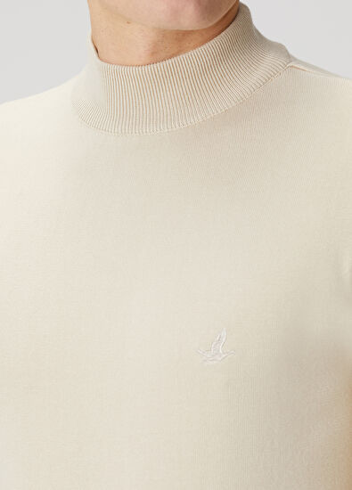 Beymen Club Bej Yarım Balıkçı Yaka Kazak - 5