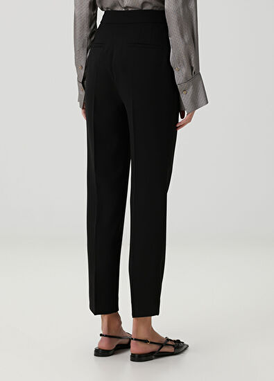 Siyah Krep Pantolon - Görsel 5