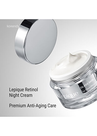 Lepique Glass Skin 14Days Miracle Retinol Night Cream Anti-Wrinkle and Anti-Elasticity Cream Giving the Appearance of Glass Skin 50 ml - 3