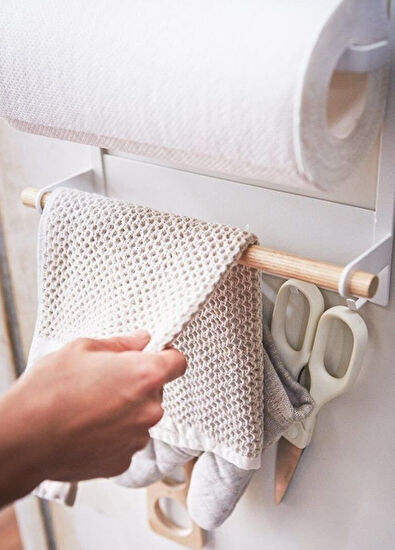 Yamazaki Toskana Beyaz Mıknatıslı Kağıt Havluluk Ve Raf - 5