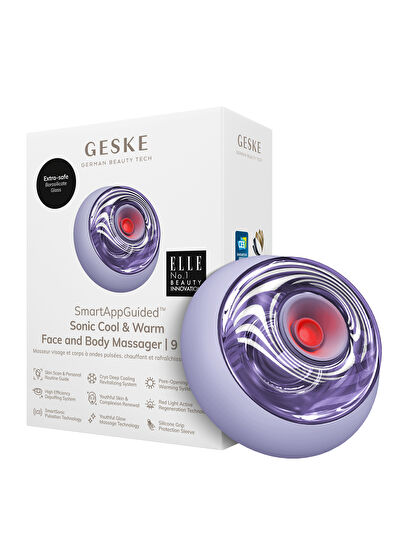 Geske Sonic Cool & Warm Face and Body Massager 9 in 1 Purple Yüz ve Vücut Masaj Aleti - 5