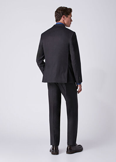 Beymen Club Dark Brown Elastane Flannel Wool Suit - 5