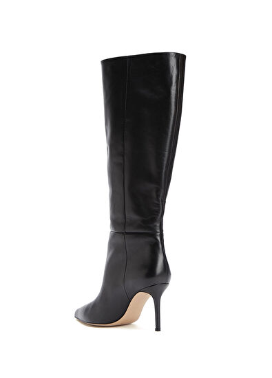 Beymen Club Black Heeled Leather Boots - 3