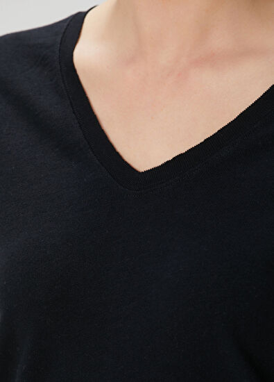 American Vintage Siyah T-shirt - 5