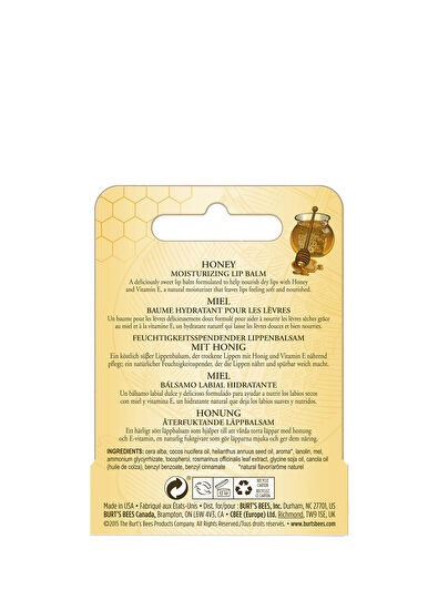 Burts Bees Moisturizing Doğal Bal Özlü Dudak Bakım Kremi - 4