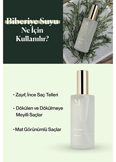 Misbahçe Biberiye Suyu Dökülme Karşıtı Saç Toniği 100 ml - 3