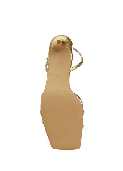 Beymen Club Gold Women's Leather Sandals - 5