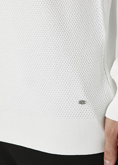 Beymen Club Off-White Honeycomb Knit Textured Sweater - 7