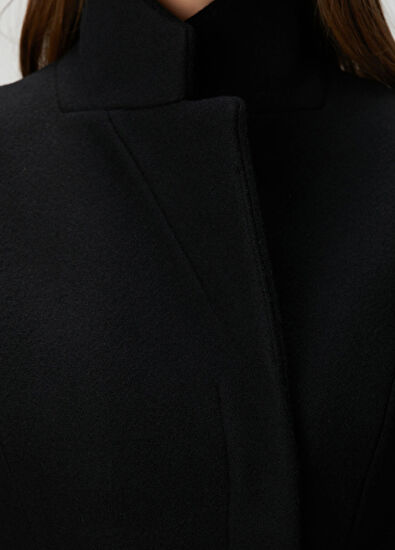 Siyah Yün Palto - Görsel 6