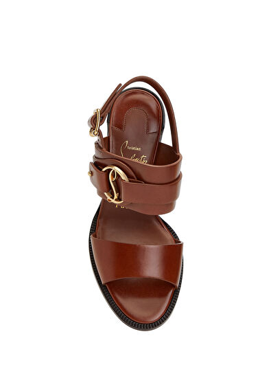 Her In Roma Kahverengi Kadın Deri Sandalet - Görsel 5