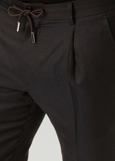 Moorer Anton Brown Waist Corded Wool Trousers - 4