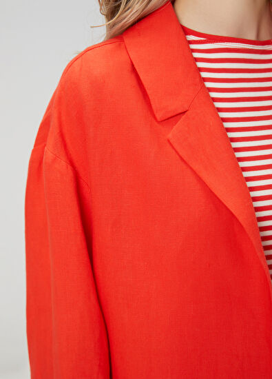 Beymen Club Kırmızı Keten Ceket - 6