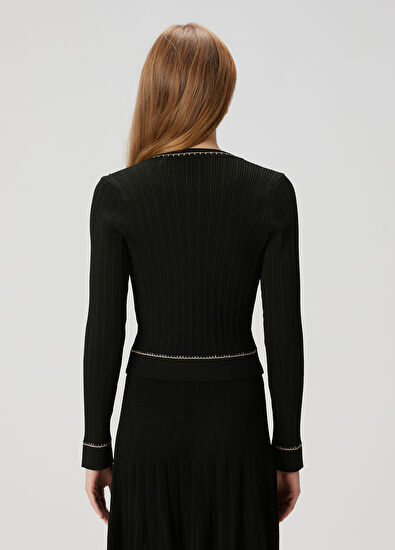 Beymen Club Black Line Textured Cardigan - 5