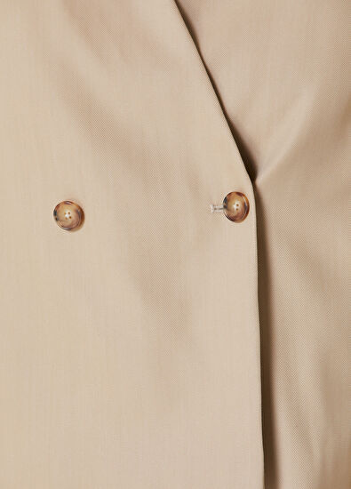 Loulou Studio Habriel Bej Kruvaze Ceket - 5