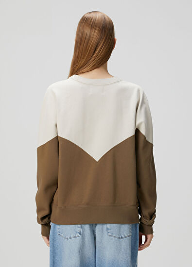 Etoile Isabel Marant Houston Haki Bej Sweatshirt - 4