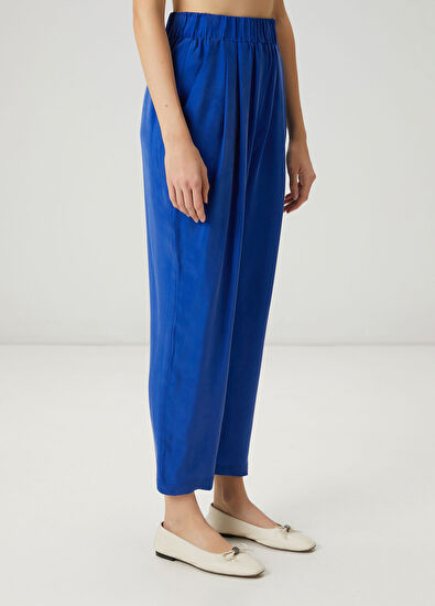 Beymen Club Mavi Cupro Havuç Pantolon - 3