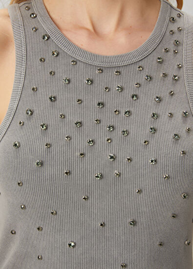 Beymen Club Gri İşlemeli Atlet - 6