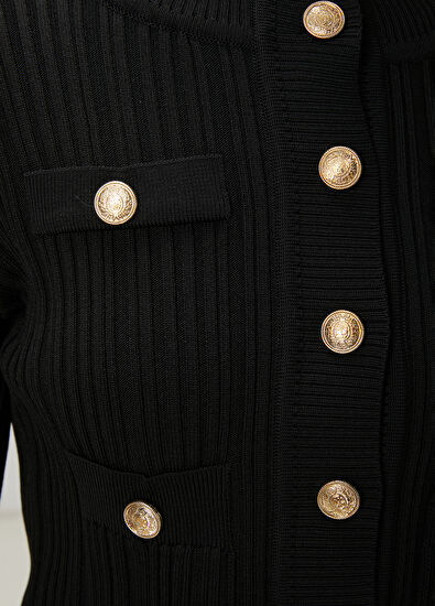 Siyah Ribli Triko Ceket Beymen Club Siyah Ribli Triko Ceket - 5