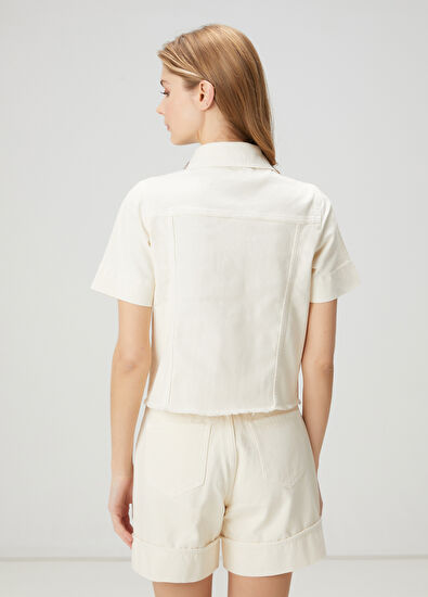 Beymen Club Off-White Embellished Denim Jacket - 5