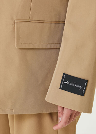 Alexander Wang Camel Beyaz Gömlek Detaylı Ceket - 6