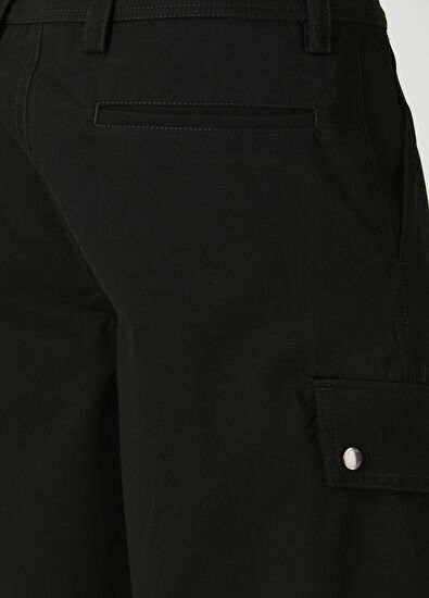 Off-White Siyah Kargo Bermuda - 5